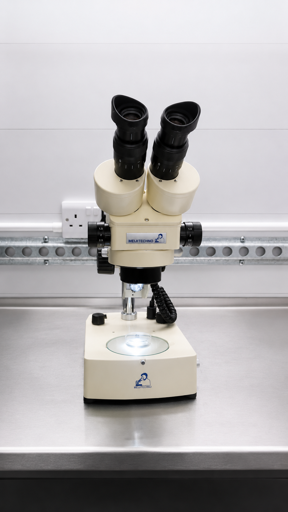 Microscope equipment used in Corlea Livestock mobile lab flushing service